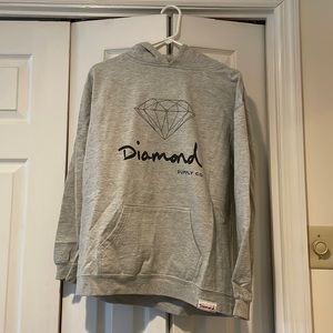 Diamond Supply Co Teen XL, or sized same as Mens medium gray hoodie